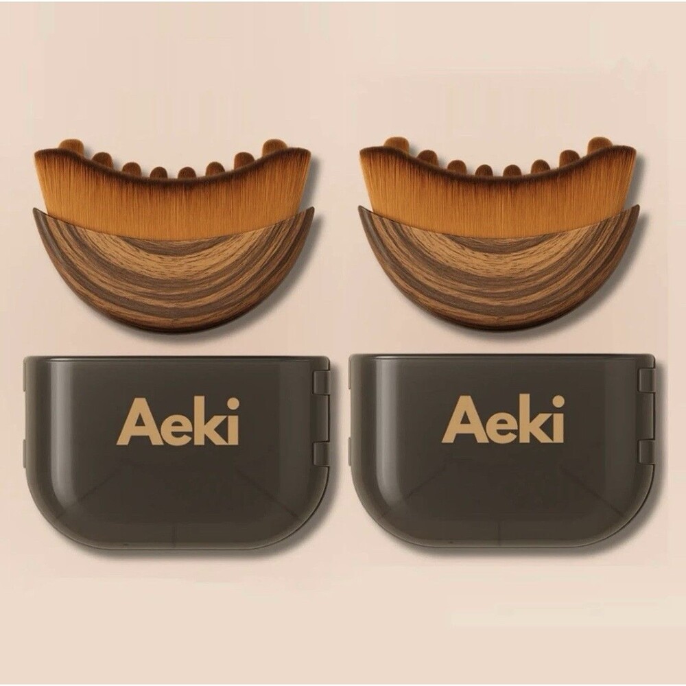 Aeki Lymphatic Contour Face Brush Reduces Puffiness Restore Definition 2 Brushes